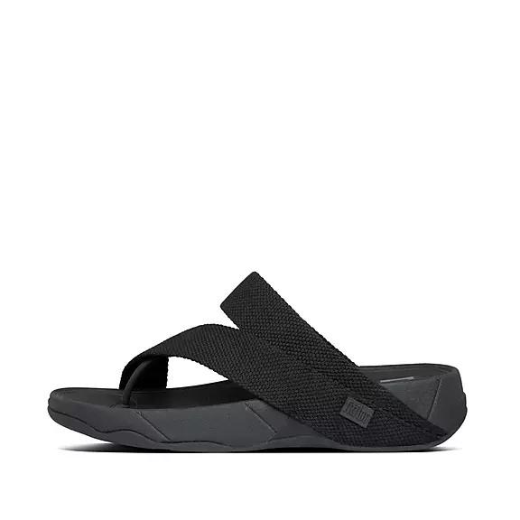 Sandales Homme Fitflop Sling Weave Entre-Doigts Noir (SKL984307)